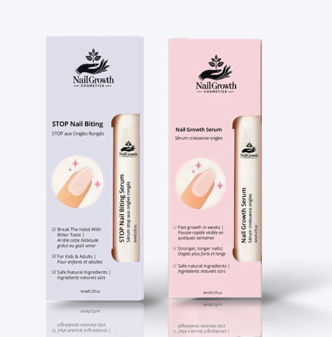 PACK DUO - 1 sérum de croissance ongles + 1 sérum contre les ongles rongés